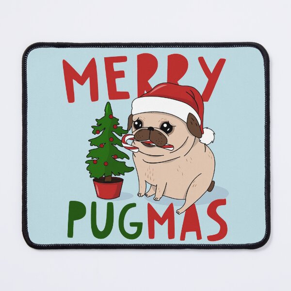 Item preview, Merry Pugmas // Cute Christmas Pug designed and sold by SLAG-Creative.