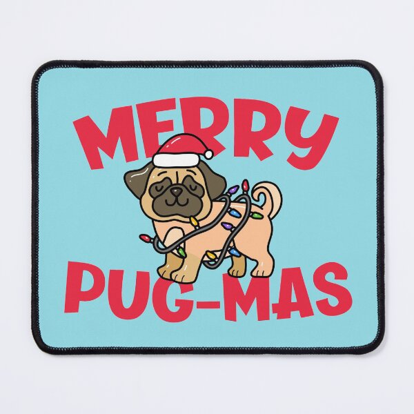 Item preview, Merry Pugmas // Cute Christmas Pug designed and sold by SLAG-Creative.