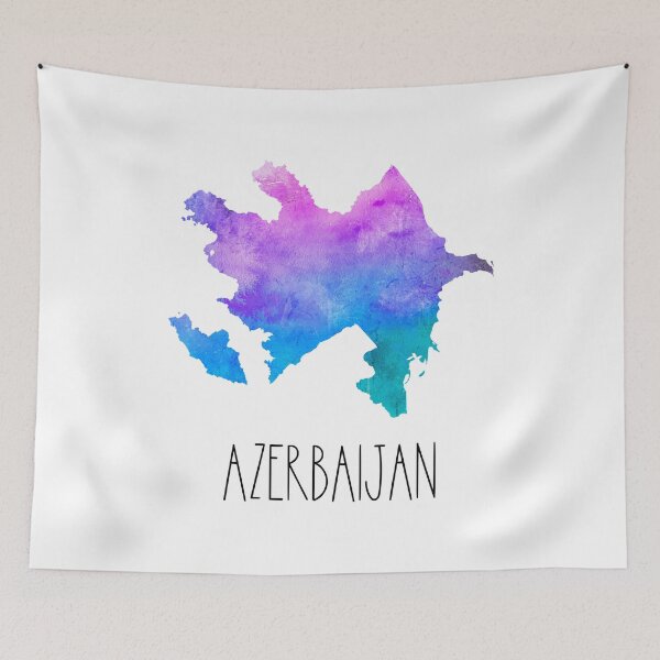 Item preview, Azerbaijan Watercolor Map - Azerbaijani designed and sold by MountainD.