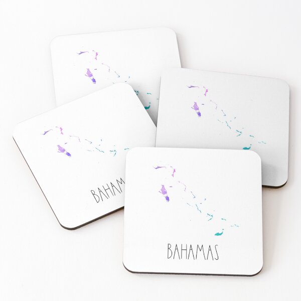Item preview, Bahamas Watercolor Map - Bahamian designed and sold by MountainD.