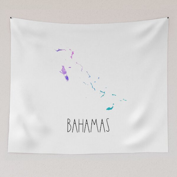 Item preview, Bahamas Watercolor Map - Bahamian designed and sold by MountainD.