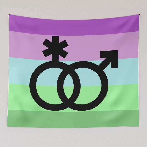Item preview, nblm, interlocking symbols over toric flag designed and sold by Skyler Orion X.