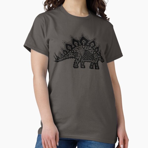 Item preview, Stegosaurus Lace - Black / Grey designed and sold by Andrea Muller.