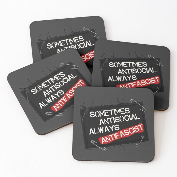 Item preview, Sometimes Antisocial Always Antifascist designed and sold by acquiesce13.