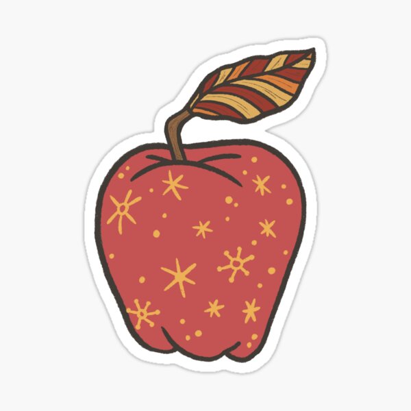 Item preview, Red Remarkable Apple Fantastic Mr Fox Sticker designed and sold by CJRondeau.