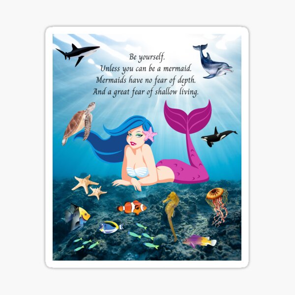 Be a Mermaid Sticker