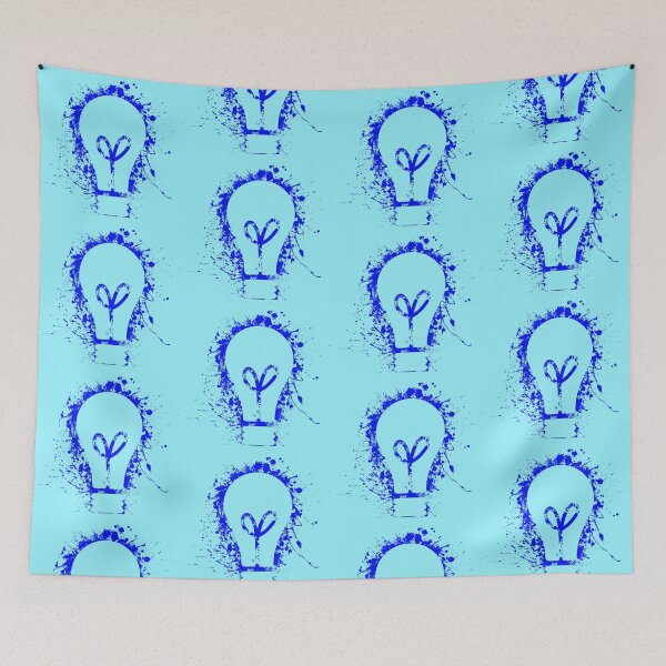 Item preview, Electrical light bulb blue color splash designed and sold by EngineersArt.