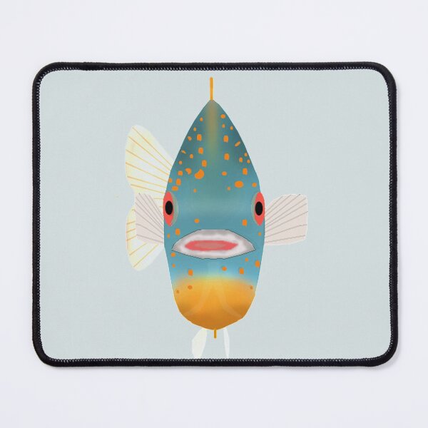 Orange Spotted Sunfish - Fish Head Mouse Pad