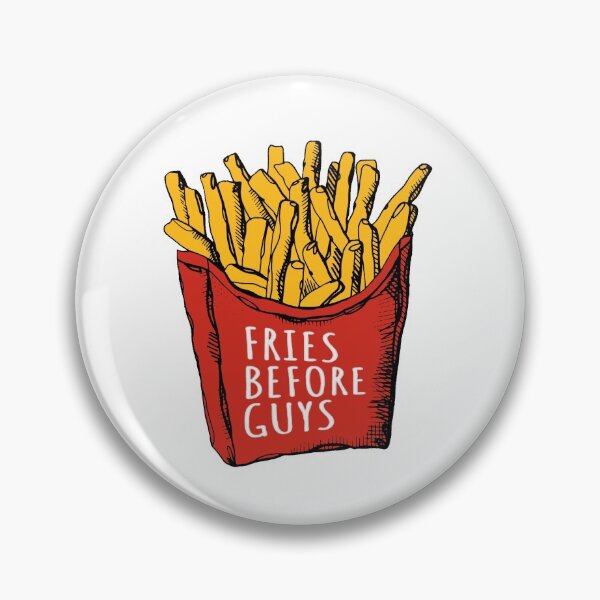 Item preview, Funny Fries Before Guys Sticker| Feminist Laptop Decals designed and sold by Nada18.
