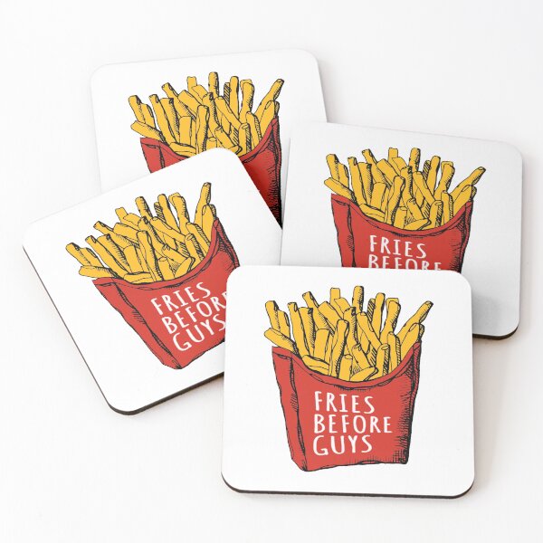 Aperçu de l'œuvre Frites drôles avant l'autocollant de gars | Stickers ordinateur portable féministe créée et vendue par Nada18.