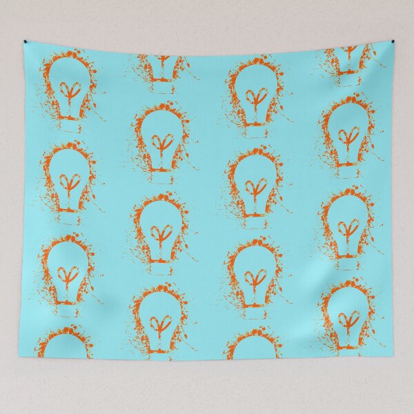 Item preview, Electrical light bulb orange color splash designed and sold by EngineersArt.