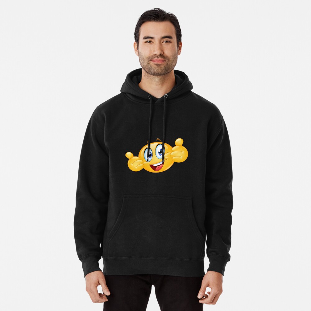 Pullover Hoodie Butter Emoji Hoodie Funny XD Emoticon T-Shirt