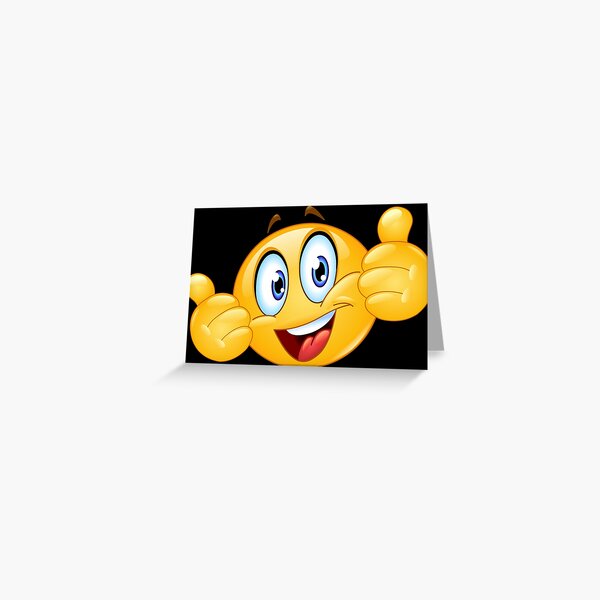 Emoticon Signal Smiley Thumb Emoji | Greeting Card