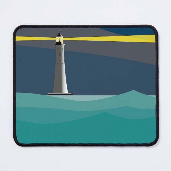 Item preview, Wolf Rock Lighthouse at night designed and sold by CoastPicsDesign.