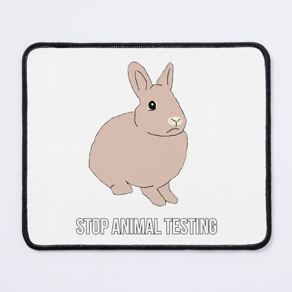 Item preview, Stop Animal Testing Rabbit Cartoon designed and sold by RevolutionInPaint.