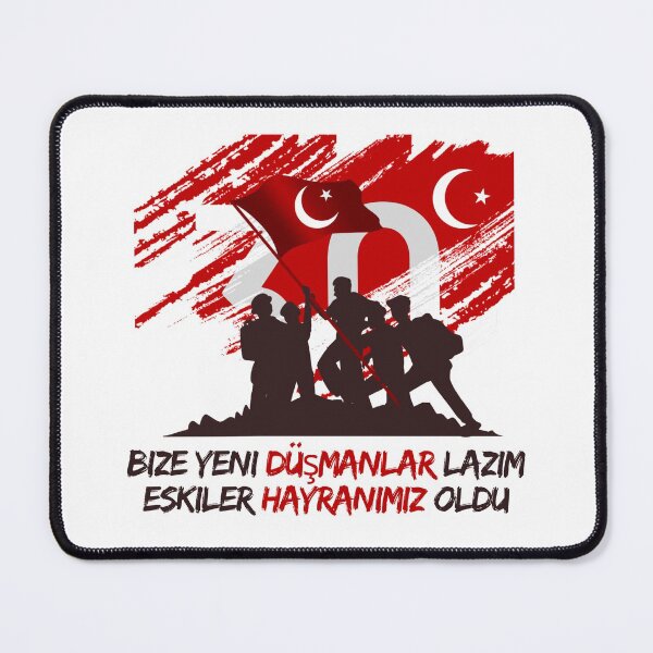 Item preview,  Bize Yeni Düşmanlar Lazım Eskiler Hayranımız Oldu, Turkish Quotes designed and sold by Oussluka.