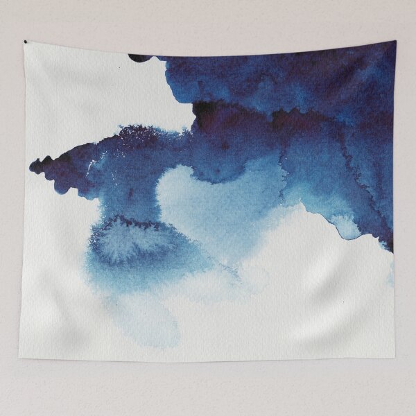 Item preview, Abstract Blue Ink On Paper Pattern designed and sold by CherryDamzel.