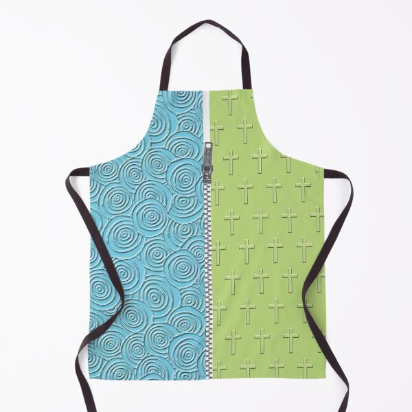 Item preview, Christian Cross Blue Green Pattern designed and sold by NoBonesLife.