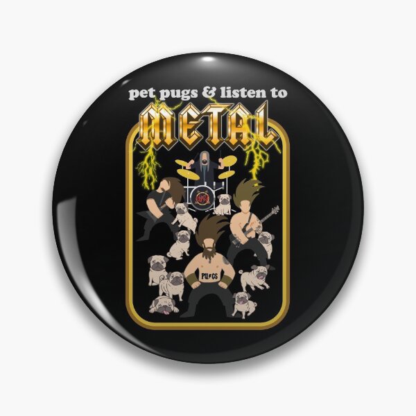 Item preview, Pet Pugs and Listen to Metal designed and sold by acquiesce13.