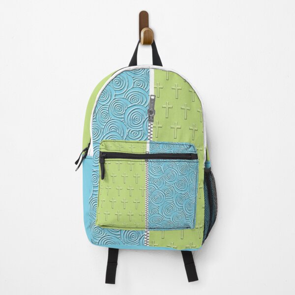 Item preview, Christian Cross Blue Green Pattern designed and sold by NoBonesLife.