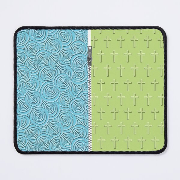 Item preview, Christian Cross Blue Green Pattern designed and sold by NoBonesLife.
