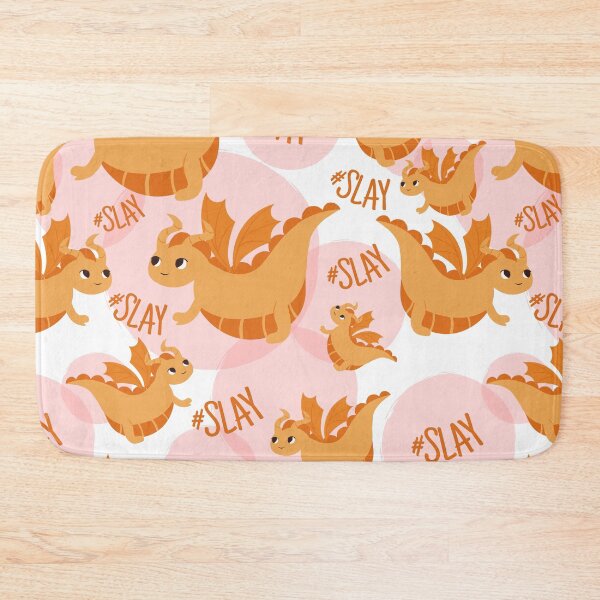Item preview, Slay All Day Dragon Animal Pun Pattern // Mythical Inspiration designed and sold by FartingUnicorn.