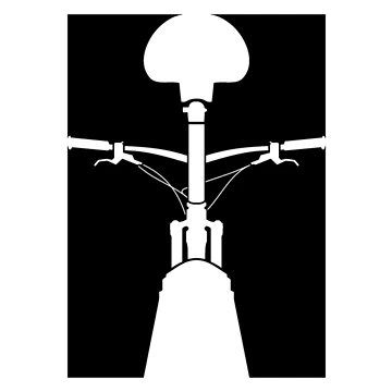 Artwork thumbnail, Black MTB Rear View by RabeDesigns