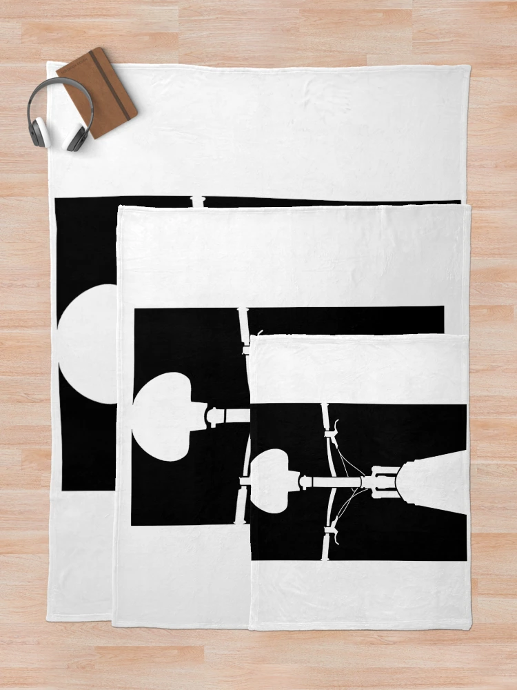 Thumbnail 5 of 6, Throw Blanket, Black MTB Rear View designed and sold by RabeDesigns.