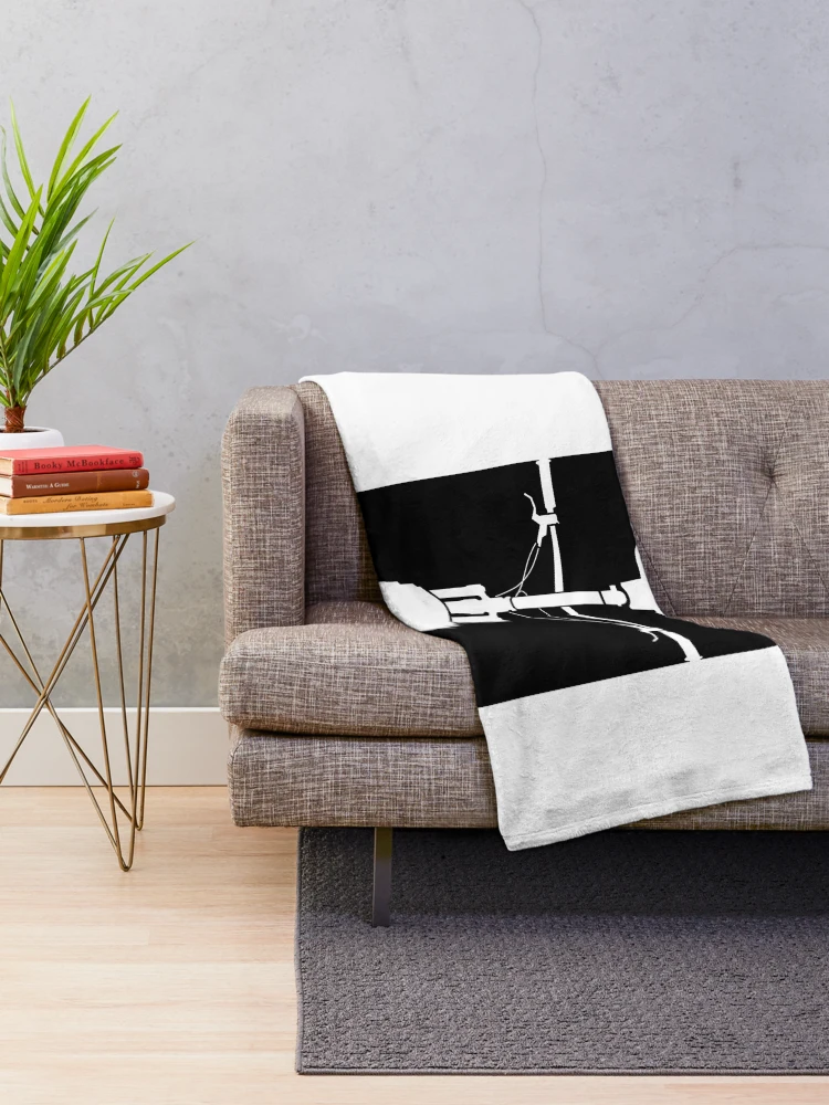 Thumbnail 2 of 6, Throw Blanket, Black MTB Rear View designed and sold by RabeDesigns.
