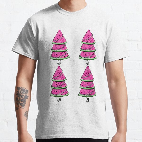 Aussie Xmas Design on Yellow #1 Watermelon Tree with Presents Classic T-Shirt