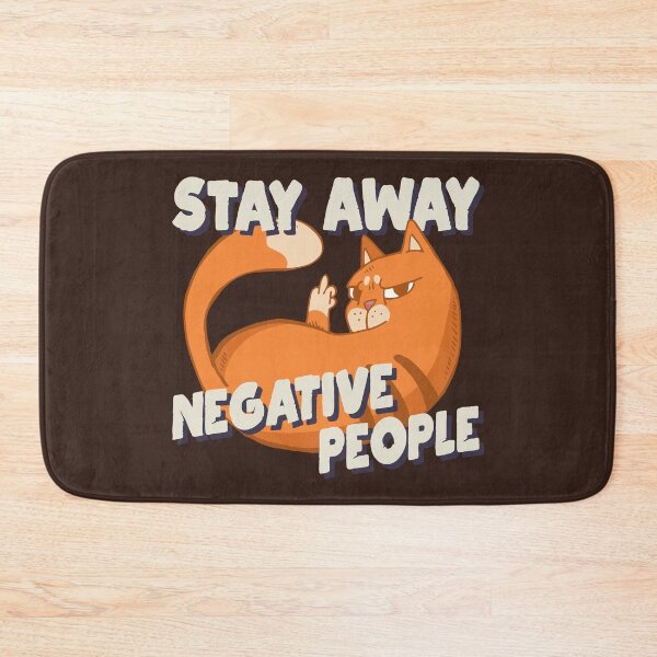 Item preview, Stay away negative people cat middle finger designed and sold by 99vectors.