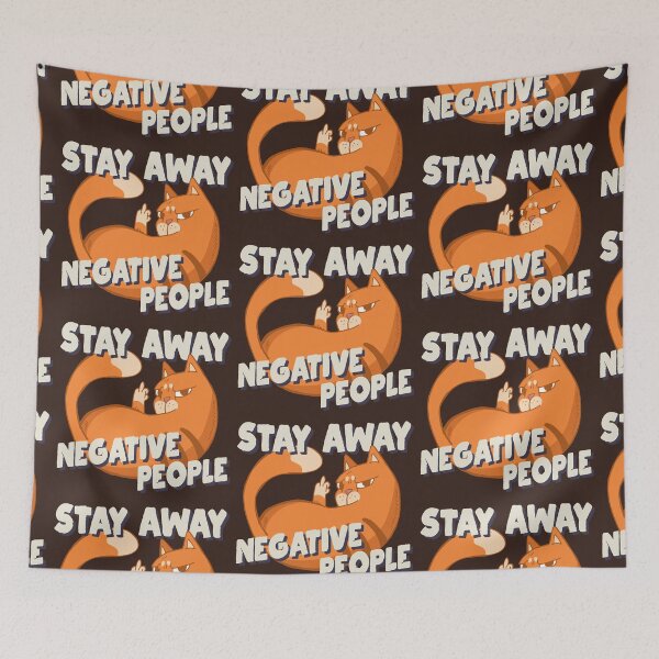 Item preview, Stay away negative people cat middle finger designed and sold by 99vectors.