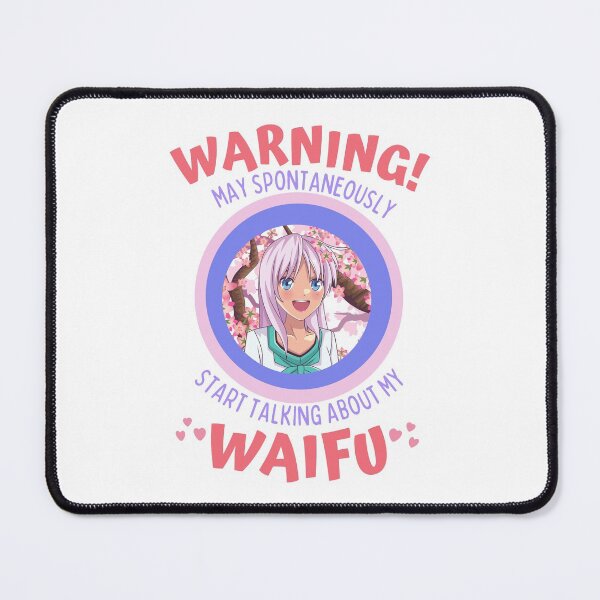 Item preview, Warning May Spontaneously Start Talking About my Waifu, Cute Anime Girl, Cherry Blossoms, Black - Funny Otaku Anime Lover designed and sold by Teetee94.