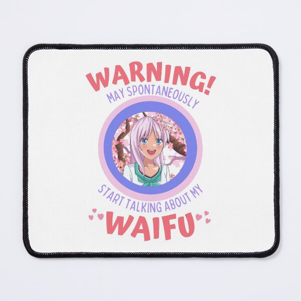 Item preview, Warning May Spontaneously Start Talking About my Waifu, Cute Anime Girl, Black - Funny Otaku Anime Lover designed and sold by Teetee94.