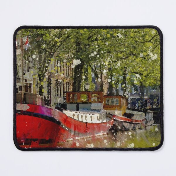 Item preview, Canal Boats Mixed Media designed and sold by OByD.