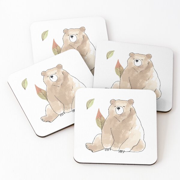 Item preview, Brown Bear and Autumn Leaves | Autumnal Bear | Happy Cute Bear designed and sold by EPOOCH.