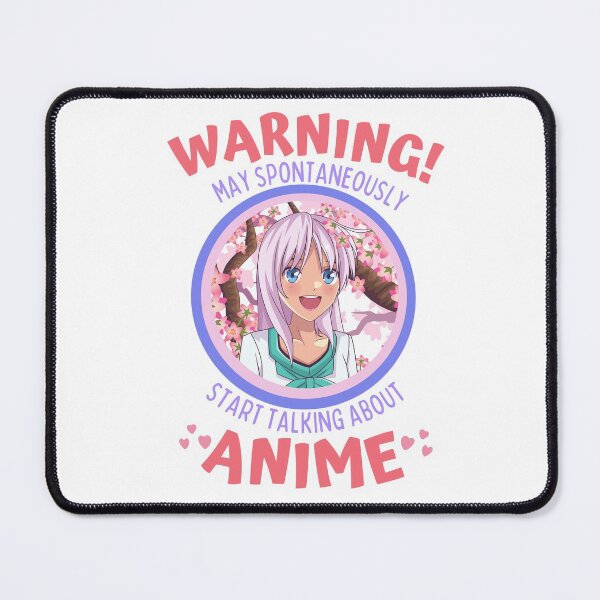 Item preview, Warning May Spontaneously Start Talking About Anime Cute Girl, Cherry Blossoms, Black - Funny Otaku Anime Lover designed and sold by Teetee94.