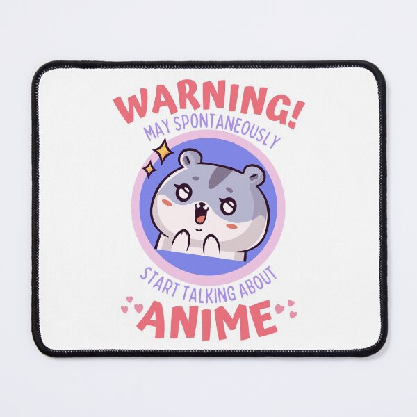 Item preview, Warning May Spontaneously Start Talking About Anime Cute Hamster Black - Funny Otaku Anime Lover designed and sold by Teetee94.