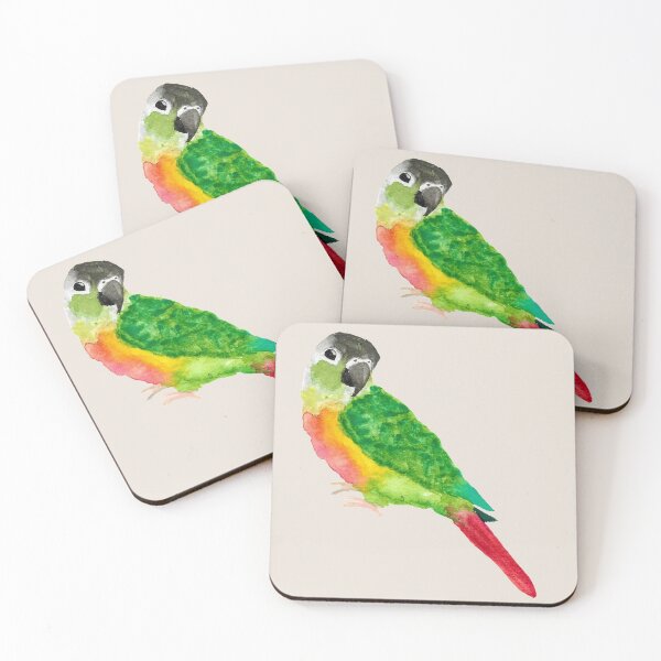 Item preview, Watercolor Green Cheek Conure designed and sold by Liv-Engler-Art.