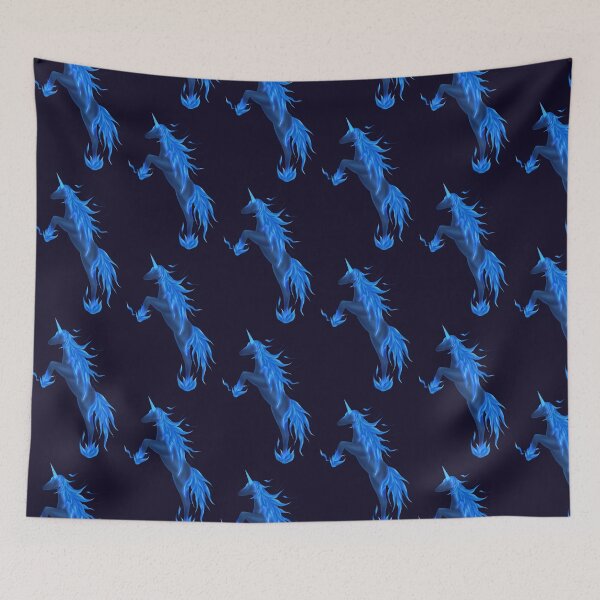 Item preview, Flaming Blue Unicorn designed and sold by LauraO31.