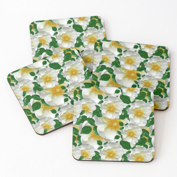 Item preview, Pattern White Flowers With Green Leaves designed and sold by Phantasmal-2-do.