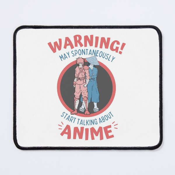 Item preview, Warning May Spontaneously Start Talking About Anime Back to back Samurais - Funny Otaku Anime Lover designed and sold by Teetee94.