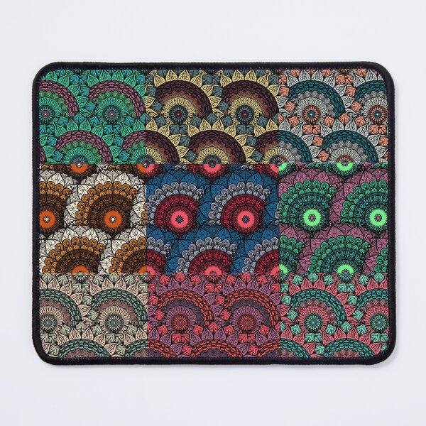 Item preview, Colorful Mandala Florals, Patrones florales designed and sold by cutecrazytshirt.