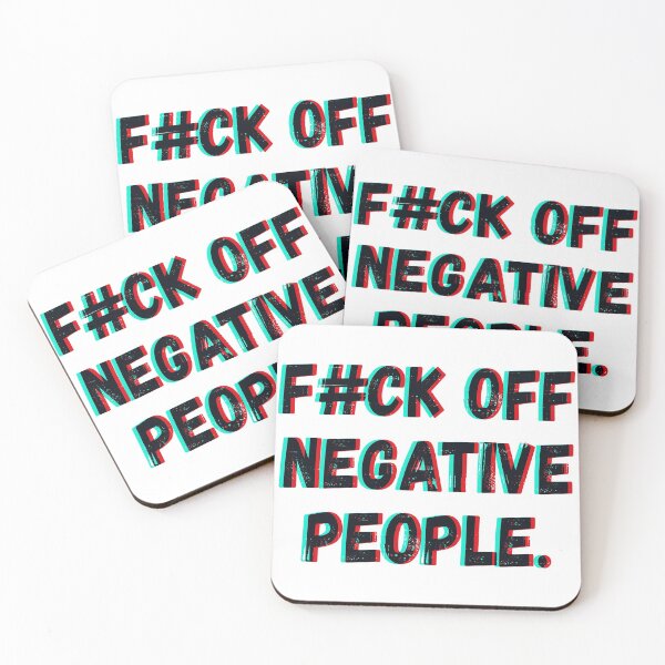 Item preview, F # ck off - negative people - glitch effect designed and sold by 99vectors.