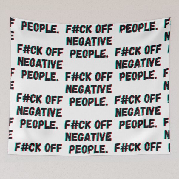 Item preview, F # ck off - negative people - glitch effect designed and sold by 99vectors.