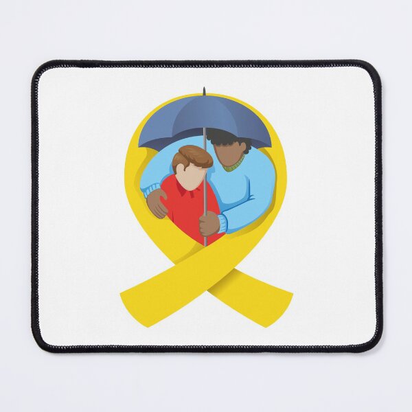Item preview, Message of support and awareness of help for people against suicide, yellow September, yellow ribbon. Ideal for educational and informational materials designed and sold by LucianoCosmo.