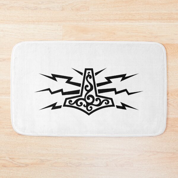 Item preview, Viking Thors Hammer Norse Pagan Mjolnir Lightning Black  designed and sold by BluePagan.