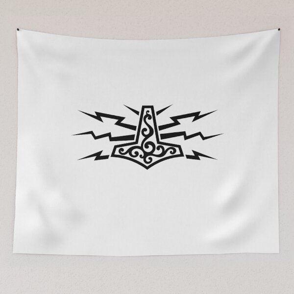 Item preview, Viking Thors Hammer Norse Pagan Mjolnir Lightning Black  designed and sold by BluePagan.
