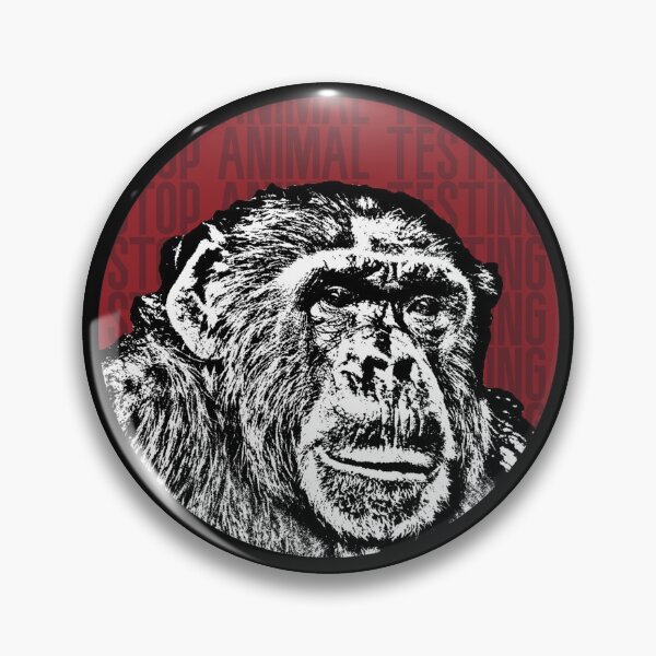 Item preview, Stop Animal Testing Monkey Stencil designed and sold by RevolutionInPaint.