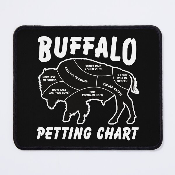 Item preview, Buffalo Petting Chart - Funny Wildlife, Bison, Fluffy Cow designed and sold by NoBonesLife.